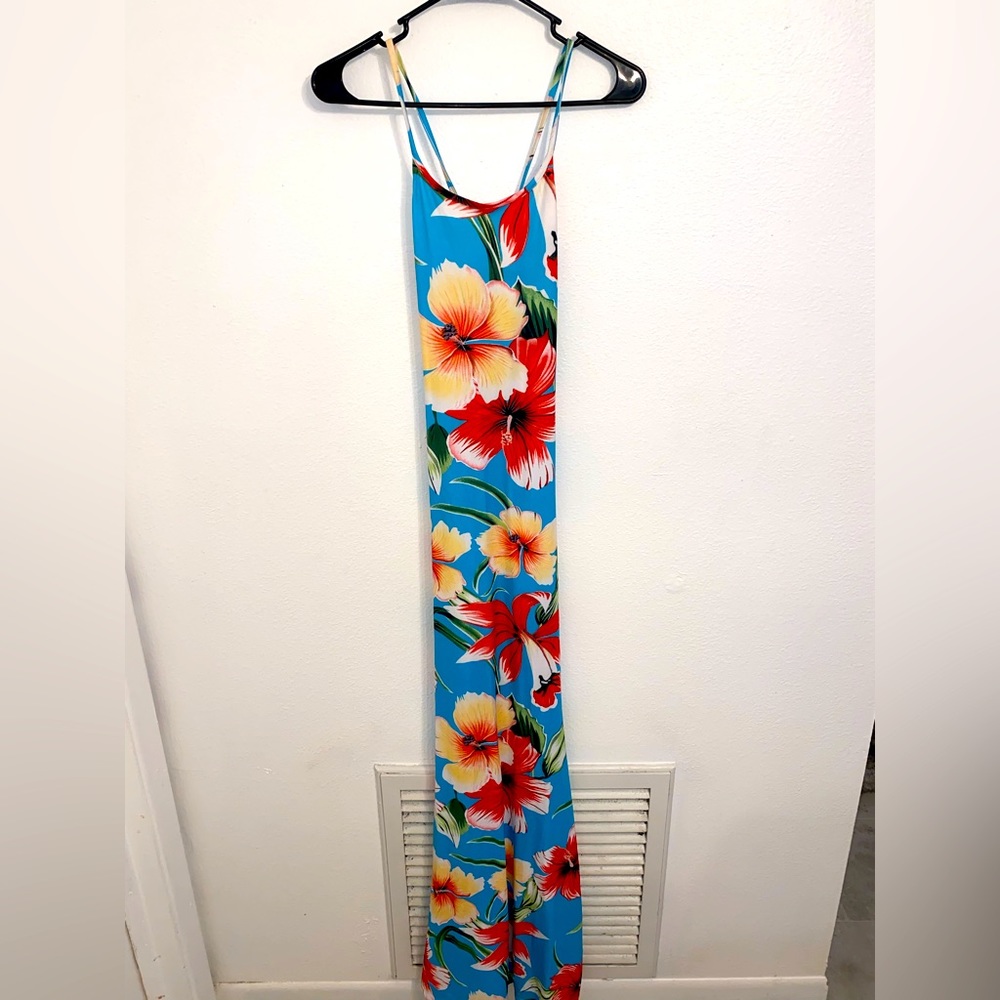 Vibrant Floral Long Summer Maxi Dress